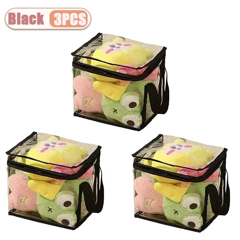 Clear PVC Storage Box – Waterproof Dustproof Display Case for Toys & Dolls (1/3/5pcs)