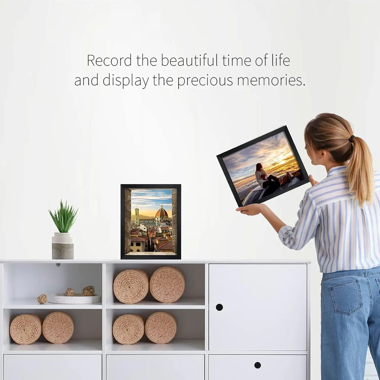 12‑Pack Black 8×10 Picture Frames – Multi‑Use Photo Frames for Wall or Tabletop Display