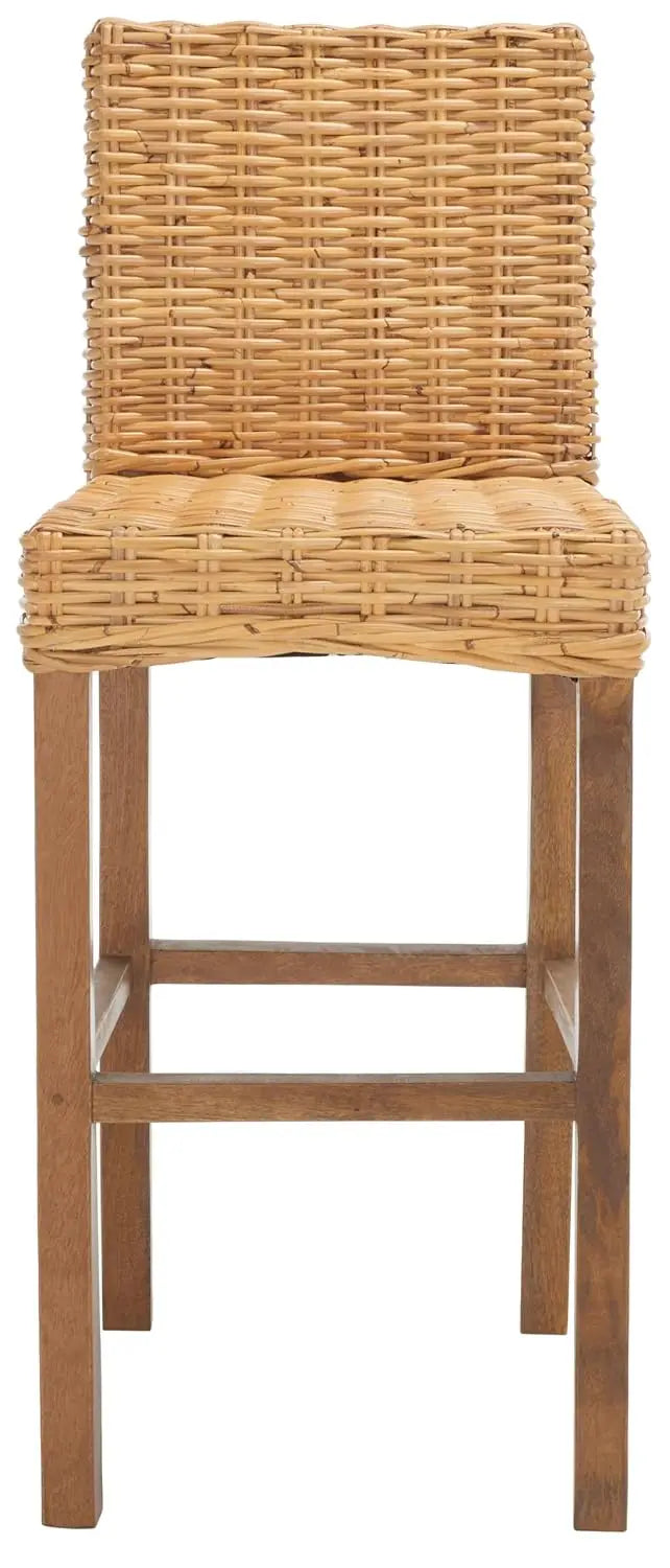 Honey Brown Wash Rattan 30-inch Bar Stool