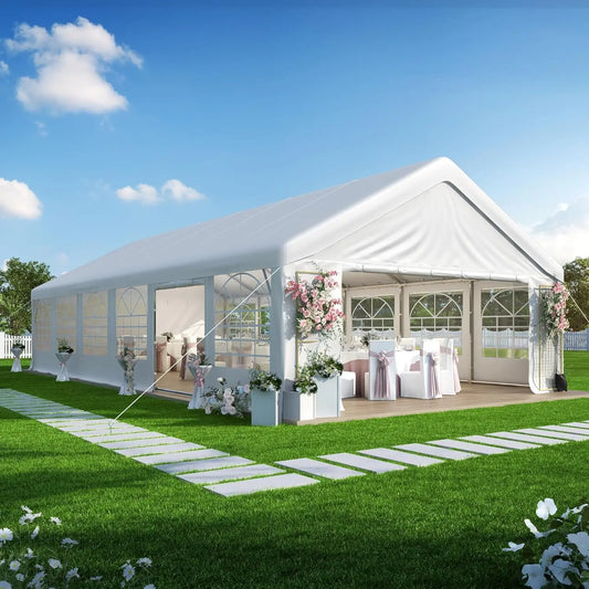 20×40 Heavy‑Duty Party Tent – Outdoor Event Canopy with Removable Sidewalls & 4 Sandbags