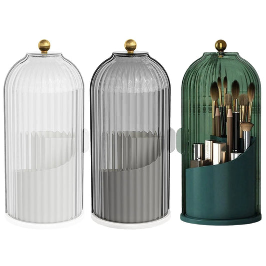 360 Rotating Make up Brush Holder/Organizer With Lid
