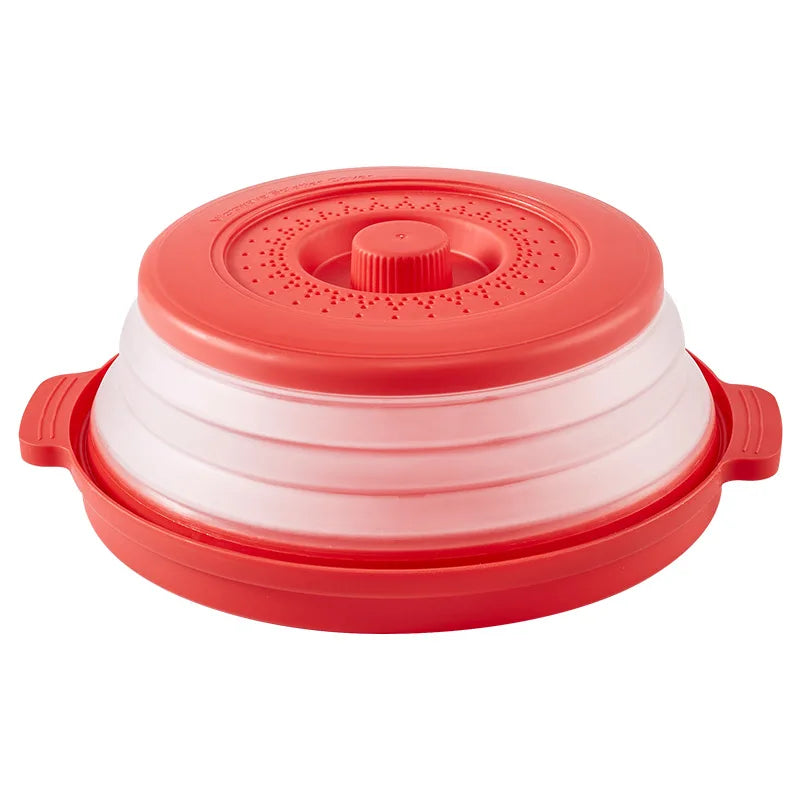 10.2" Microwave Plate Cover – Collapsible 2‑in‑1 Splatter Guard & Multi‑Purpose Lid