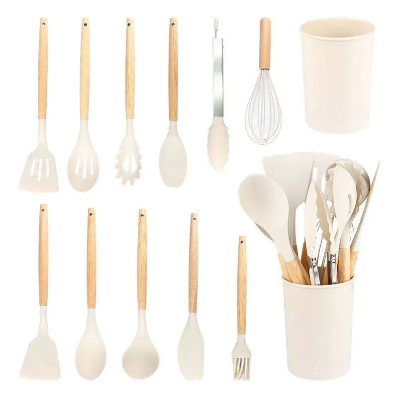 Silicone Kitchenware Set (12 PCS) – Heat‑Resistant, Non‑Stick Cooking Utensils for Home Kitchens