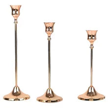 Vintage Taper Silhouette Candle Sticks – Set of 3 in Copper or Gold