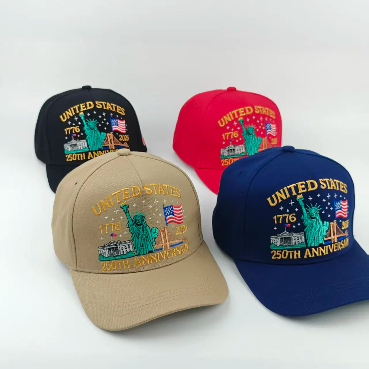 US 250th Anniversary Cap Adjustable Retro Washed Patriotic Baseball Cap US 250th Anniversary Tribute Hat for Men and Women