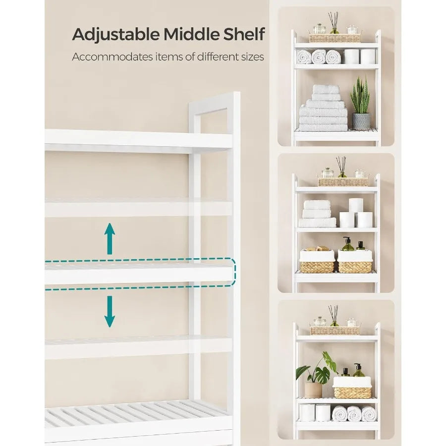Over The Toilet Storage, 3-Tier With Adjustable Shelf