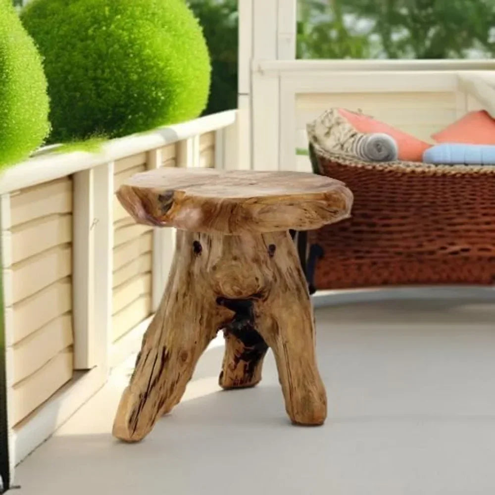 14" Cedar Stump Table – Natural Wood Stool for Rustic & Lodge Décor