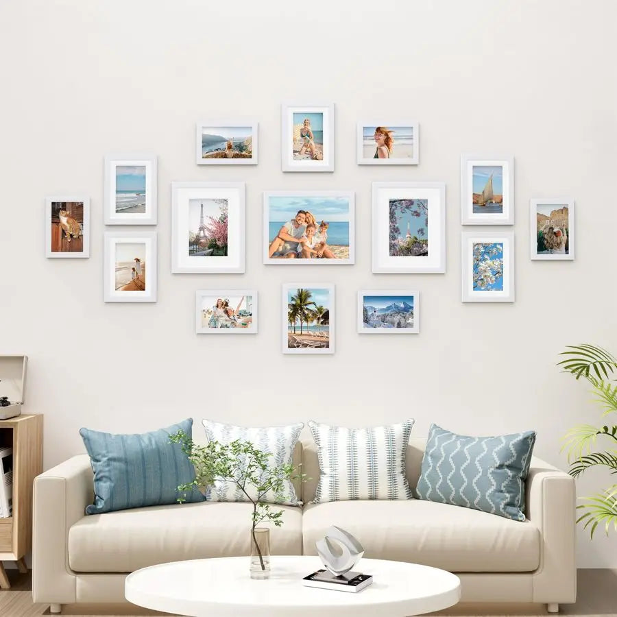 Picture Frame Collection (15‑Pack) – Assorted 8×10, 5×7 & 4×6 Frames for Wall Display