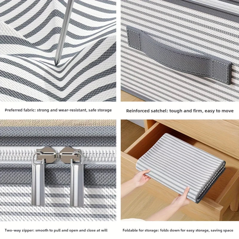 Large Capacity Clothes Storage Bag – Heavy‑Duty Non‑Woven Organizer with Clear Window for Comforters, Blankets & Bedding