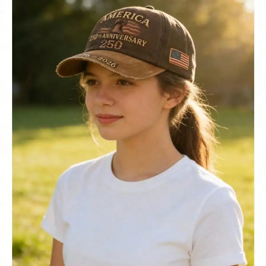 Anniversary Patriotic Baseball Cap, USA American Independence Embroidered Hat