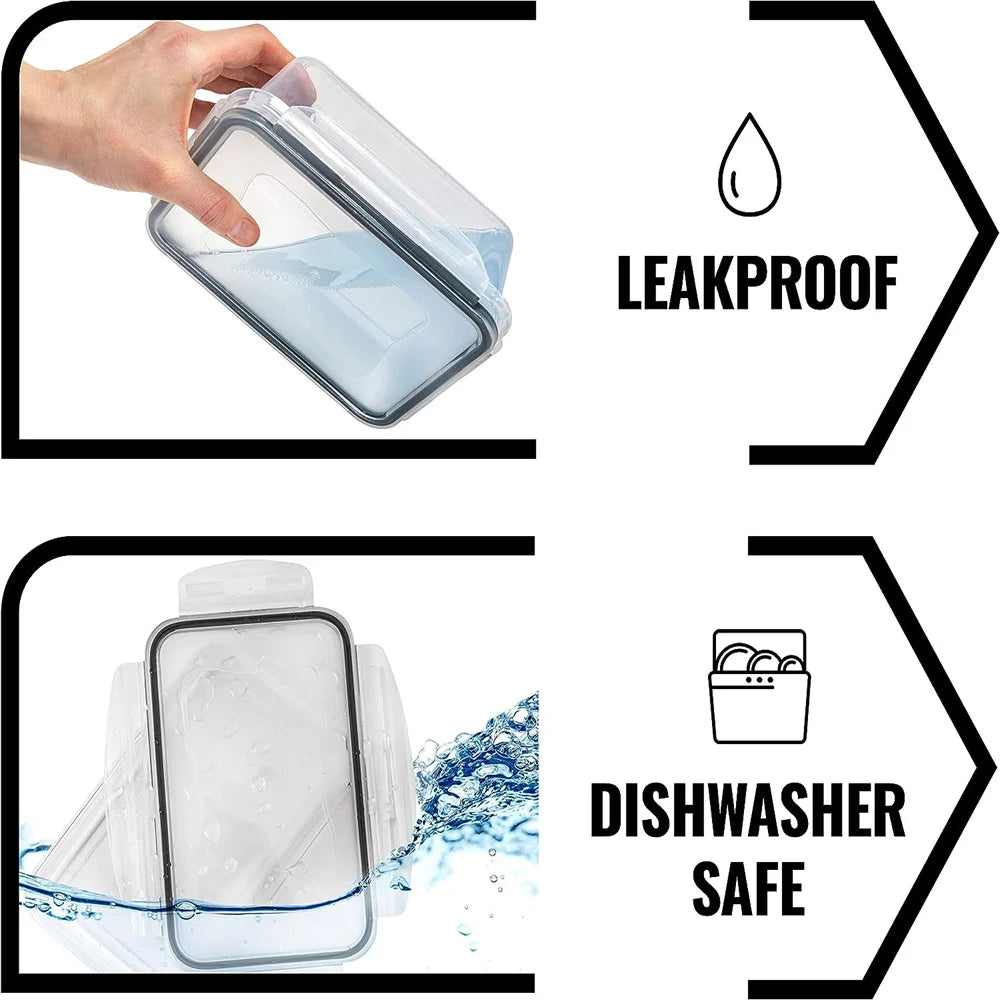 10‑Piece Reusable Food Storage Containers – BPA‑Free, Dishwasher‑Friendly, Microwave Safe