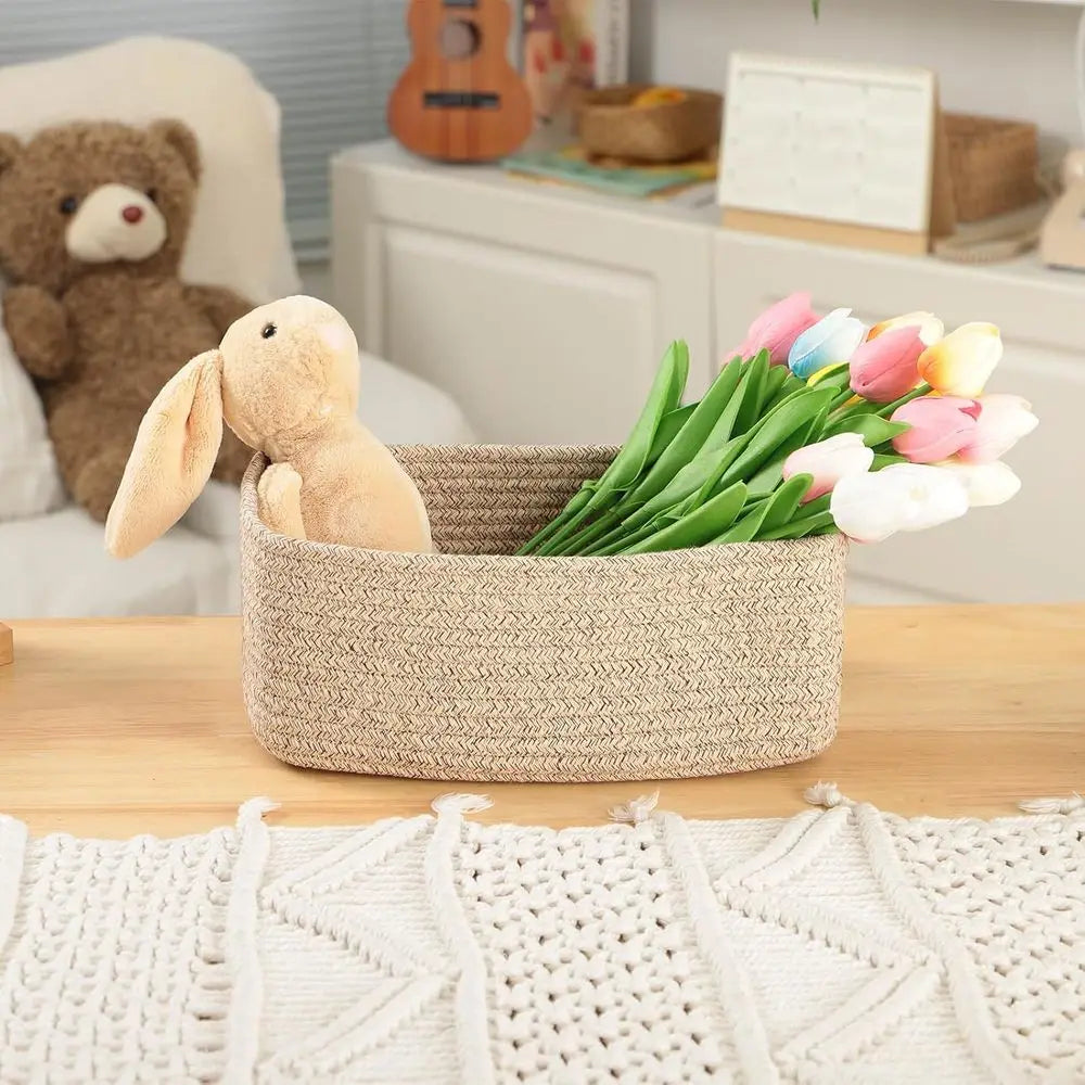 Decorative Woven Storage Baskets for Shelves & Closets