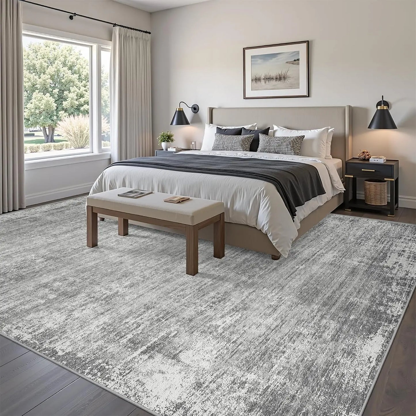 8x10 Area Rug, Non-Slip Backing ,Washable, Stain Resistant