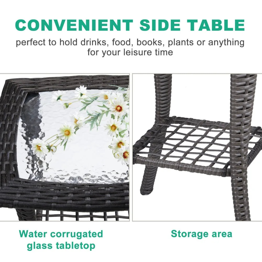 All-Weather Outdoor Side Table - Tool Free Assembly