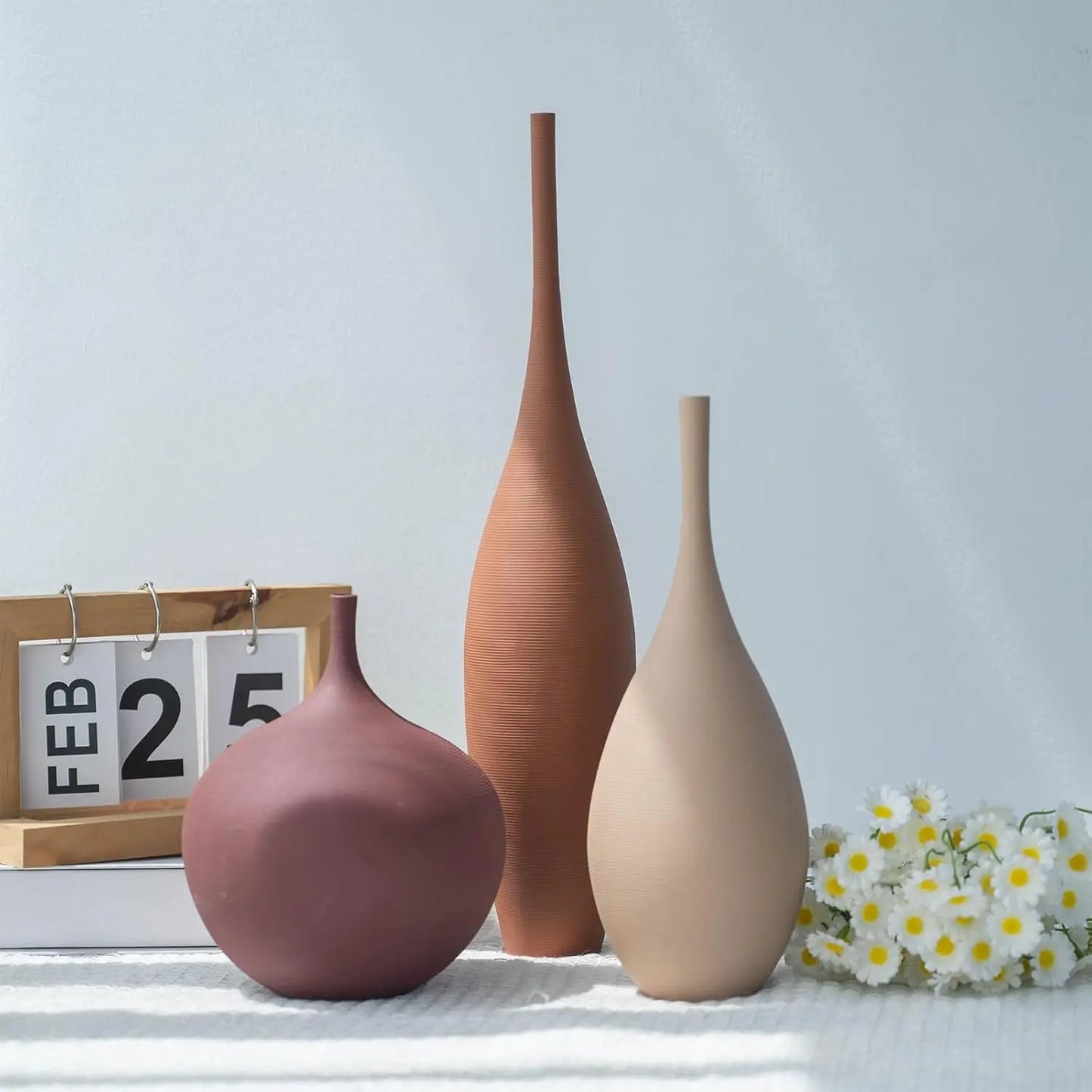 Set of 3 Modern Ceramic Vases