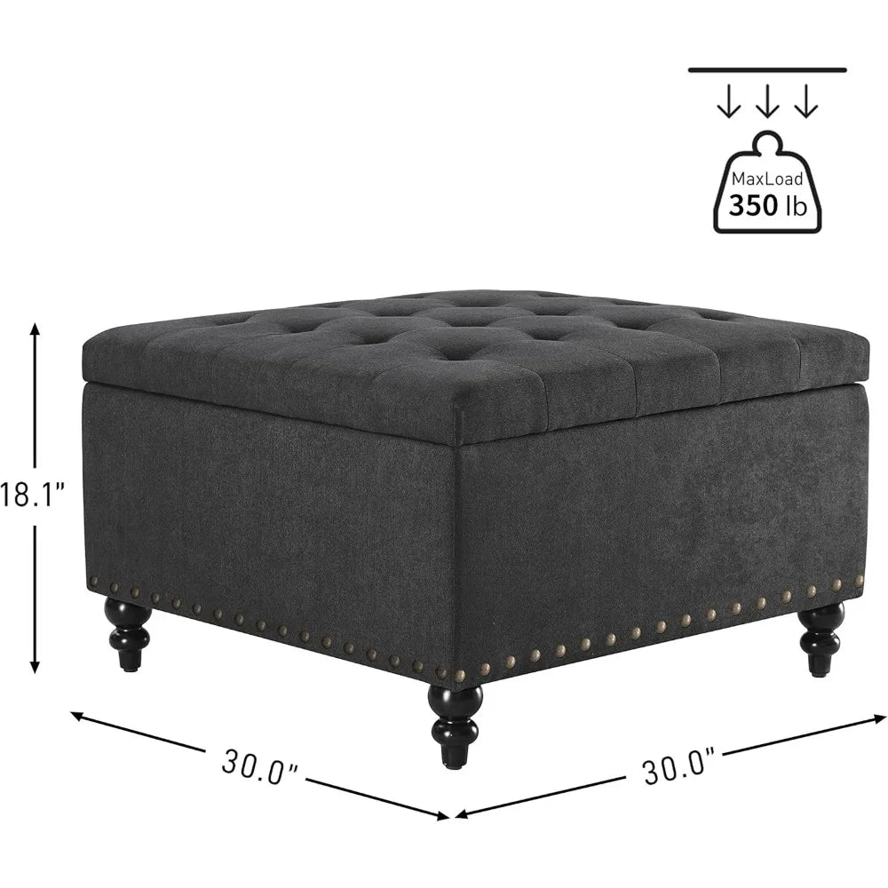 Square Storage Ottoman