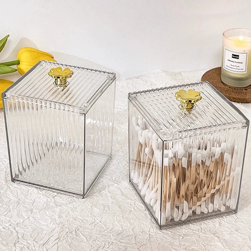 Acrylic Organizer Cotton Swabs, Makeup, Jewelry Storage