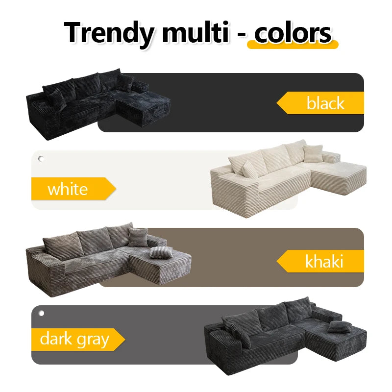 105" L‑Shaped Sofa – Fully Assembled, Ready for Instant Use