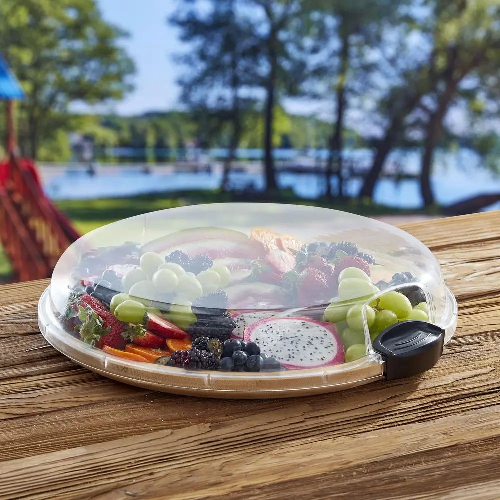 Bamboo Build-a-Board Cutting Board with Single Compartment and Clear Locking Lid for Charcuterie, Snacks, and More