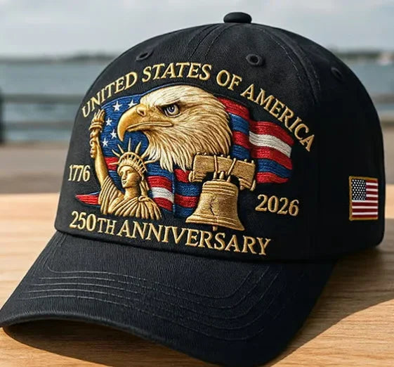 2025 New US 250th Anniversary Baseball Cap Outdoor Hat for Men Women