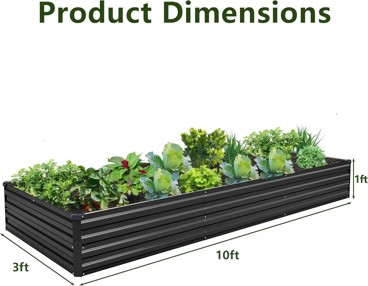 Galvanized Raised Garden Beds (2‑Pack) – Durable Steel Outdoor Planter Boxes for Vegetables, Herbs & Flowers
