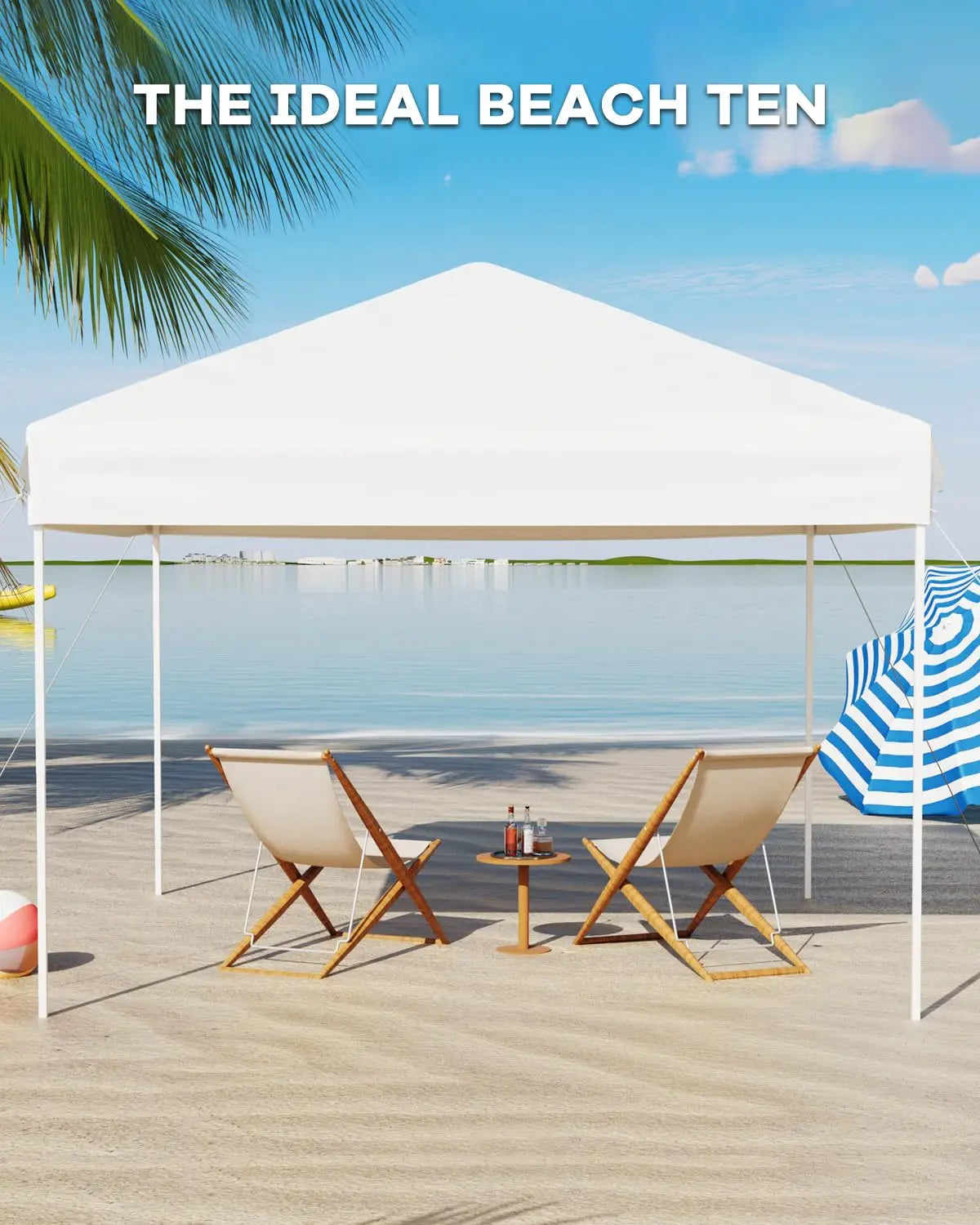 10×10 FT Pop‑Up Canopy Tent – Instant Outdoor Shelter with UV Protection, Waterproof Sunshade & Sandbags
