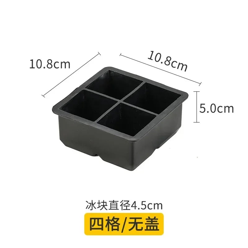 Ice Cube & Ice Sphere Set – Silicone Large‑Cube Tray + 3D Sphere Molds for Whiskey & Cocktails