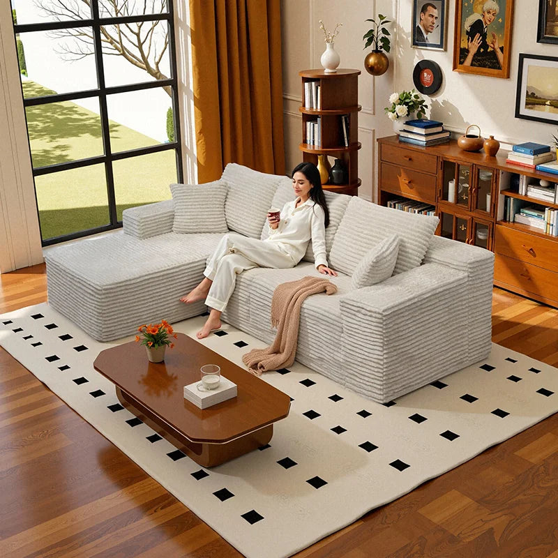 105" L‑Shaped Sofa – Fully Assembled, Ready for Instant Use