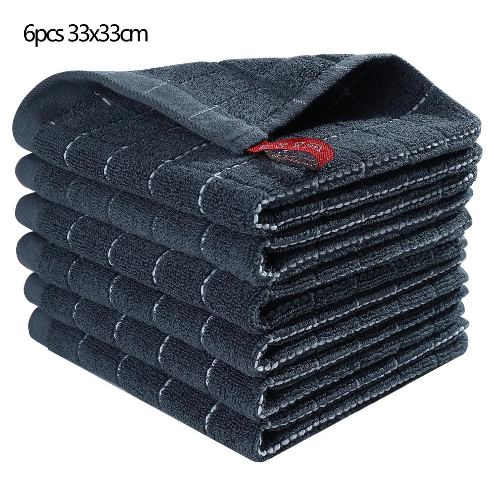4/6pcs 100% Cottton Kitchen Towels, Absorbent Dishcloth, Ultra Soft