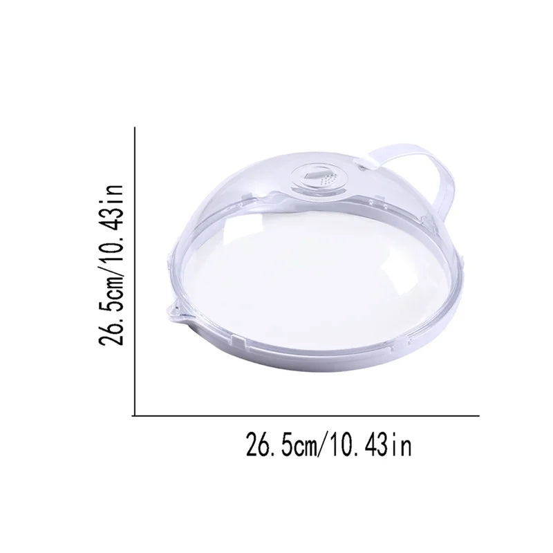 Microwave food splash proof cover with handle