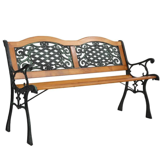50" Patio Garden Bench, Cast Iron
