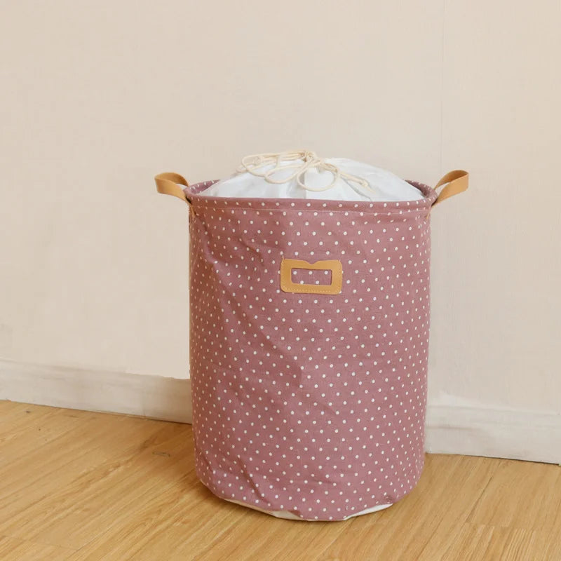 The beam port Linen Multi-function Handle Stackable storage barrel Laundry basket Toy Storage box