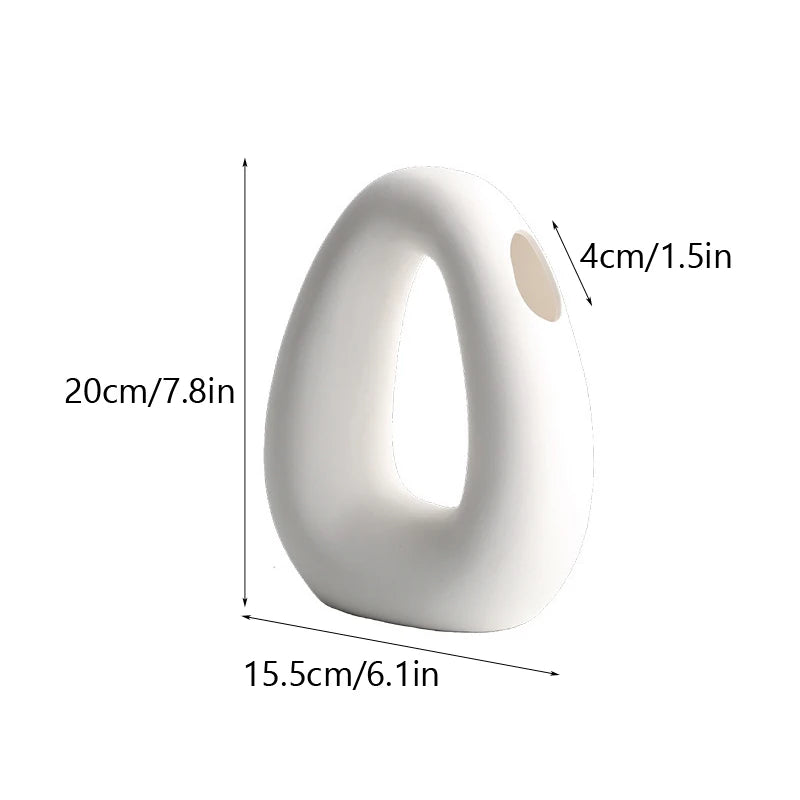 Nordic Abstract Ceramic Vase – Modern Minimalist Home Decor