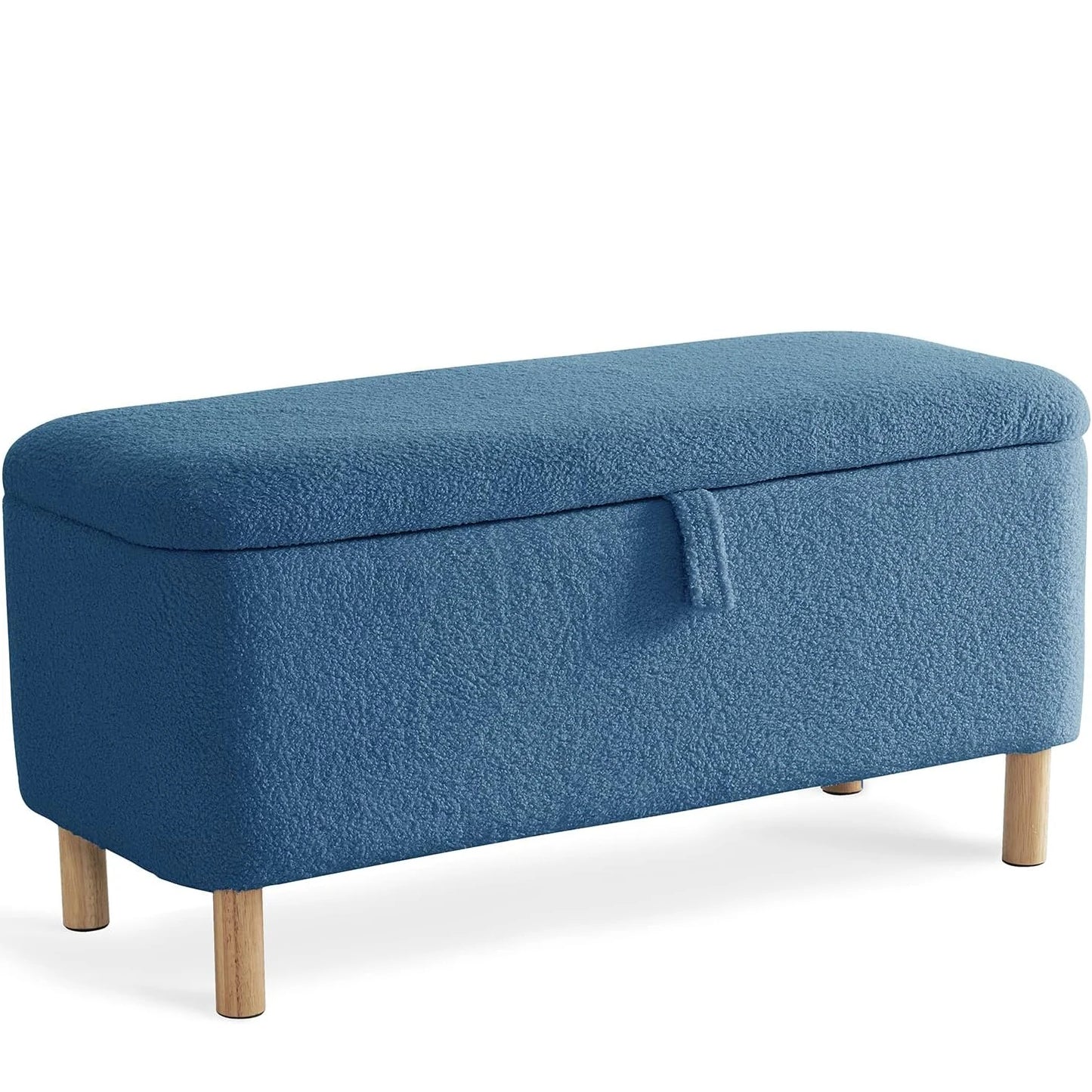 39.5" Storage Ottoman Bench – Upholstered Entryway or Bedroom Bench with Hidden Compartment