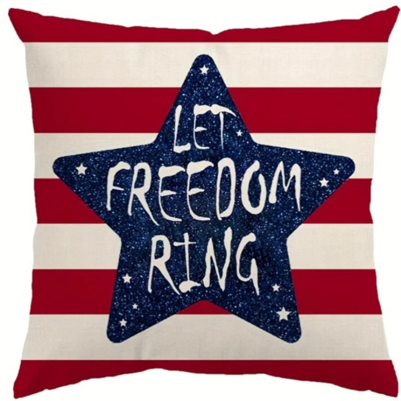 Independence Day American Flag Pillow Covers – Festive Patriotic Home Décor
