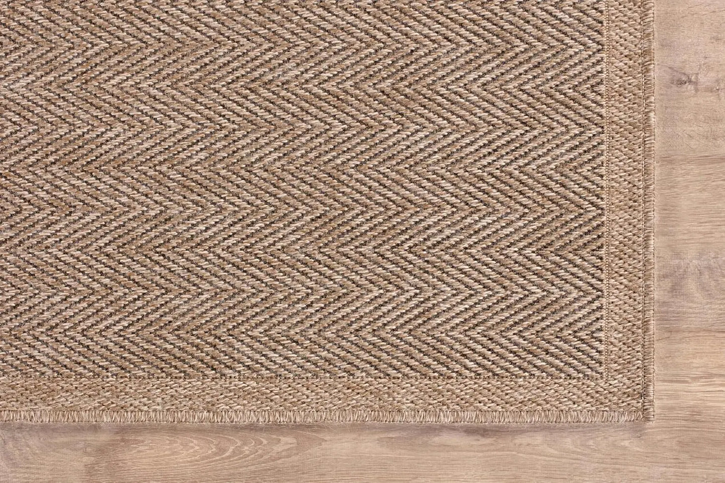 5x7 Natural Area Rug, Herringbone Seagrass Design for Indoor Outdoor Use
